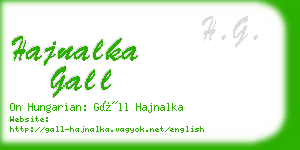 hajnalka gall business card